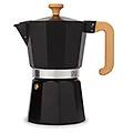 la cafetière macchina per caffè espresso venice in alluminio sei tazze nera