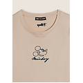 t-shirt cropped da donna in costina con ricami disney crystal gray donna extra small