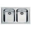 lavello 2 vasche (86x50cm) lll 620 l logica line inox dekor 101 0153 297