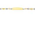 bracciale con targhetta holy oro bicolore collezione holy bicolore