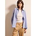 - camicia oversize a righe donna bianco/blu taglia xs