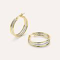 orecchini a cerchio isabelle oro bicolore collezione isabelle bicolore