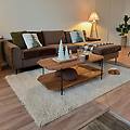 milanihome. it tavolino da salotto in legno massiccio di design moderno indust marrone 120 x 43 x 61