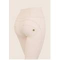 pantaloni push up wr. up vita alta superskinny similpelle white sand donna extra large