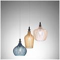luce composizione sospensione multipla cleofe metallo nero vetri multicolor 3 luci