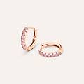 orecchini a cerchio silver rainbow argento rosa cubic zirconia collezione silver rainbow rosa