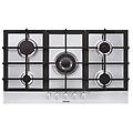 gt955hix piano cottura acciaio inossidabile da incasso 90 cm 5 fornello(i)