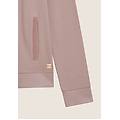 felpa zip e collo alto in viscosa con dettagli in velluto fawn donna small