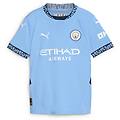 puma. maglia gara home manchester city 24/25 per ragazzi team light blue marine tshirt ritiro
