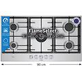 serie 6 pcr9a5i90 piano cottura a gas 90 cm 5 fuochi acciaio inox