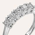 anello riviere diamade oro bianco diamante lab-grown collezione diamade misura 54 oro bianco