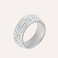 anello fascia aura acciaio cristallo collezione aura misura 56 bianco