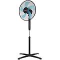 ventilatore a piantana 5 pale 3 velocità 40w ø 40 cm nero