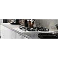 piano cottura a gas gv64bk 4 fuochi 60cm-nero