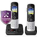 telãefono duo inalámbrico con ab kx-tgh722gs negro