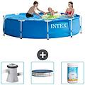- piscina fuori terra in giro 305x305x76 cm blu include accessori coordinati cb75