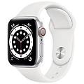 - watch 6 40mm impermeabile 5atm gps + cellular wifi / bluetooth con cassa in alluminio argento e