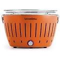 lotusgrill nuovo modello 2019 barbecue arancione con batterie e cavo di alimentazione usb.