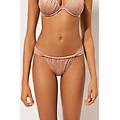 brasiliana fianchetti sottili costume shiny satin donna rosa chiaro l