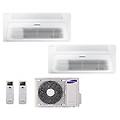 climatizzatore condizionatore inverter dual split windfree r-32 a cassetta 1 via 9000+9000 con