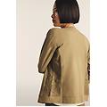 felpa con ricami sangallo e zip aloe donna medium