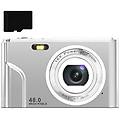 fotocamera digitale da 48 mp fhd 1080p zoom 16x scheda di memoria da 32 gb silver