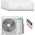 condizionatore hi-comfort 2025 quadri split 9000+9000+18000+18000 btu inverter a++ wifi unità