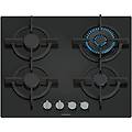 iq500 ep6a6hi10 piano cottura a gas nero 59 cm 4 fuochi da incasso