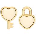 orecchini pin cuore con chiave e lucchetto