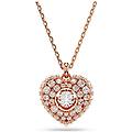 pendente hyperbola crystal pearl cuore bianco placcato color oro rosa os