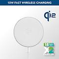 mag qi2 wireless charging pad-bianco