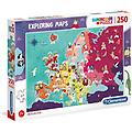 - clm29061 puzzle da 250 pezzi supercolor exploring maps great people in europe