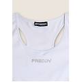 reggiseno sportivo con supporto medio e bordature a contrasto bianco donna xxs