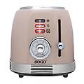 tostapane tos-ss-5470 a 2 fette beige 6 livelli in acciaio inox retrò