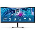 monitor 34'' led va 346e2cuae 00 curvo 3440x1440 uwqhd tempo di risposta 4 ms frequenza di