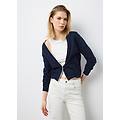- cardigan in puro cotone blu oversize fit deep v con bottoni donna blu navy taglia xs