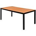 - tavolo da pranzo per giardino wpc alluminio 185x90x74cm marrone