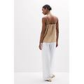 top in tela di lino the pure linen donna beige taglia m