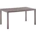 tavolo da giardino in plastica resistente alle intemperie 146x86x74 cm cappuccino
