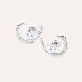 orecchini lobo silver elegance argento cubic zirconia collezione silver elegance bianco