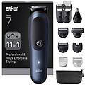 BRAUN aio7540 regolabarba e tagliacapelli 11in1 nero-blu impermeabile ioni di litio