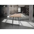 milanihome. it tavolo da pranzo moderno di design cm 160x90 struttura nera pia marrone 160 x 75 x 90