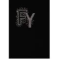 felpa cappuccio e zip con logo fy in strass nero donna medium