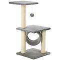 - albero per gatti con tiragraffi in sisal 65 cm grigio