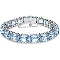 bracciale tennis millenia taglio squadrato medio blu placcato rodio os