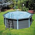 piscina fuori terra rigida kpco41 grigio h 1. 24 x ? 4. 1 m