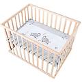 box rettangolare per bambini jumbo twins 75 x 100 cm con materassino e ruote con freni 3 altezze