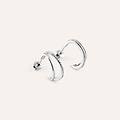 orecchini a cerchio silver shine argento rodiato cubic zirconia collezione silver shine bianco