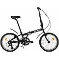 folding bicicletta pieghevole 7v alluminio 20 nero