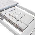 milanihome. it tavolo rettangolare allungabile in legno di acacia 180/240x90 b bianco 180 x 75 x 90
